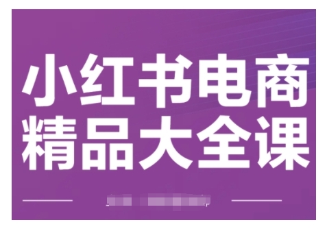 小红书电商精品大全课，快速掌握小红书运营技巧，实现精准引流与爆单目标，轻松玩转小红书电商(更新2月)-云推网创项目库