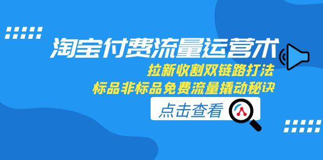 淘宝付费流量运营术，拉新收割双链路打法，标品非标品免费流量撬动秘诀-云推网创项目库