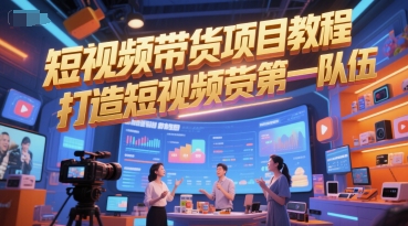 短视频带货项目教程，打造短视频带货第一队伍-云推网创项目库