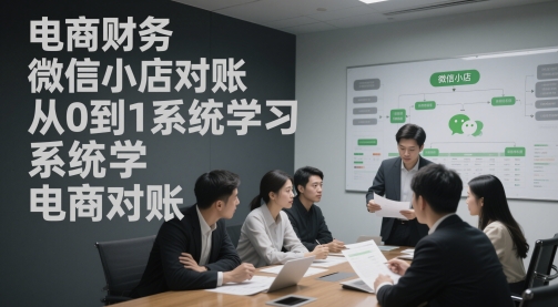 电商财务微信小店对账，从0到1系统学习电商对账-云推网创项目库