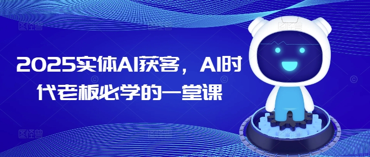 2025实体AI获客，AI时代老板必学的一堂课-云推网创项目库