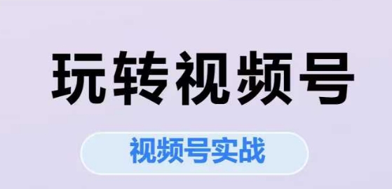 玩转视频号，视频号实战系列课-云推网创项目库