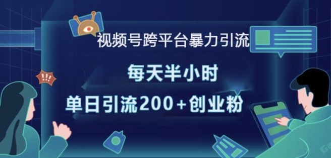 视频号跨平台暴力引流，每天半小时，单日引流200+精准创业粉-云推网创项目库