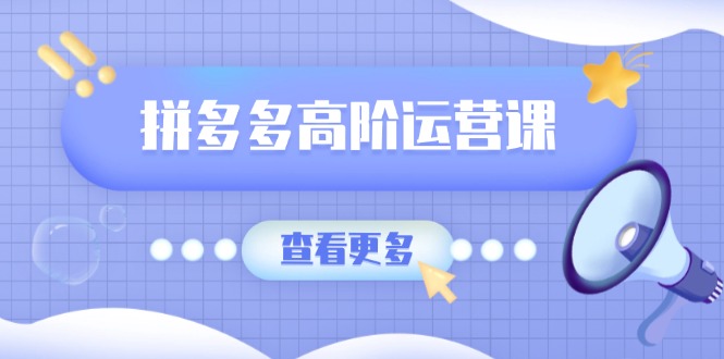 拼多多高阶运营课：极致群爆款玩法，轻付费无尽复制，打造单品爆款之路-云推网创项目库