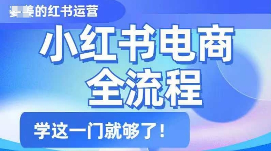 小红书电商全流程，精简易懂，从入门到精通，学这一门就够了-云推网创项目库