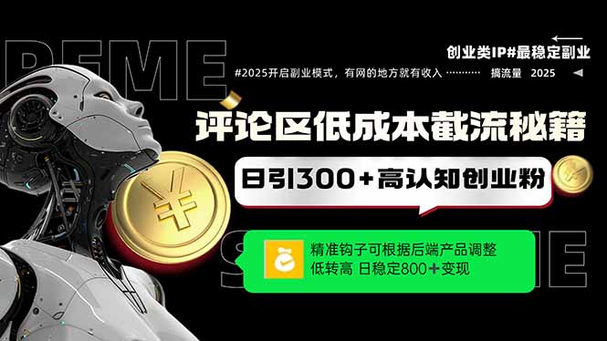评论区低成本引流秘籍，精准钩子直击用户，单账号日增300+创业粉，日稳…-云推网创项目库