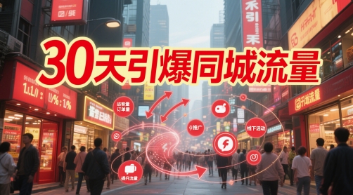 30天引爆同城流量：团购篇 认知篇 流量篇 来客篇 达人篇 老板人设IP篇 投流篇-云推网创项目库