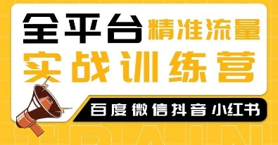 全平台精准流量实战训练营，百度微信抖音小红书SEO引流教程-云推网创项目库