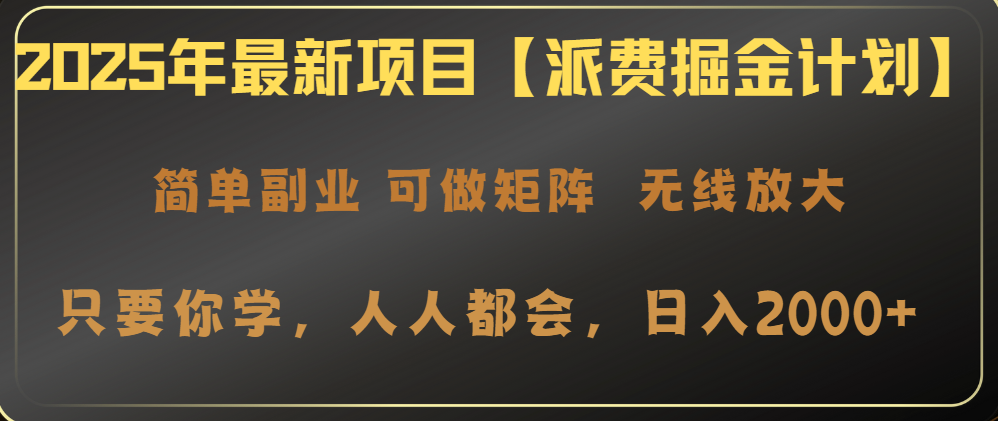 2025年最新项目【派费掘金计划】操作简单，日入2000+-云推网创项目库