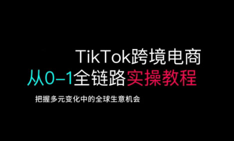 TikTok电商运营从基础到高阶全方位实操-云推网创项目库